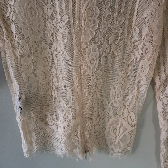 NWOT Revamped M Y2K Whimsigoth Romantic Coquette Girl Lace Mesh Crop Top - Picture 12 of 14